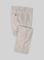 Vintage Herringbone Light Beige Tweed Pants