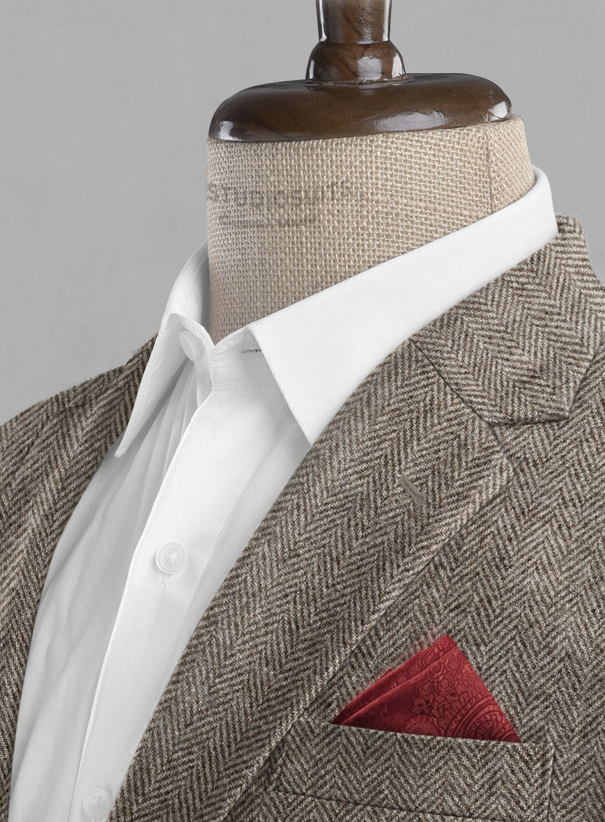 Vintage Herringbone Brown Tweed Jacket – StudioSuits