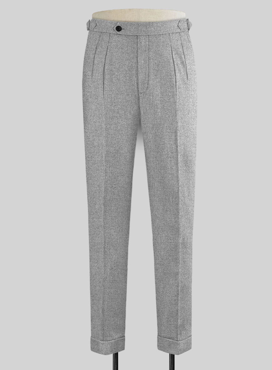 Vintage Plain Gray Highland Tweed Trousers - StudioSuits