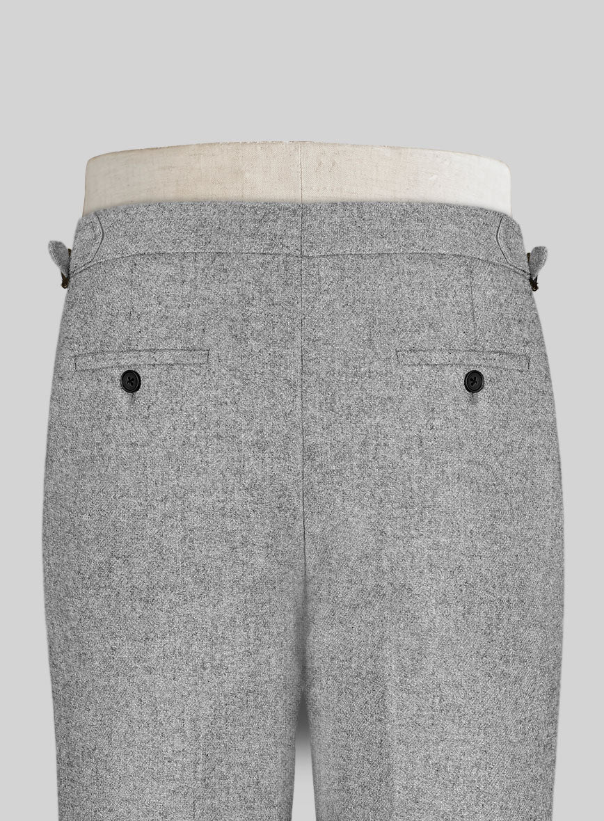 Vintage Plain Gray Highland Tweed Trousers - StudioSuits