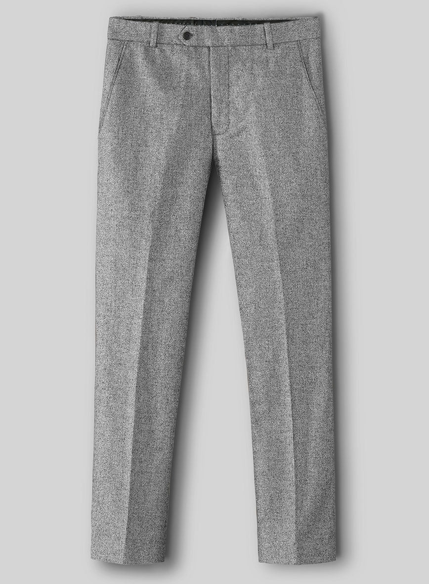 Vintage Plain Gray Tweed Suit - StudioSuits