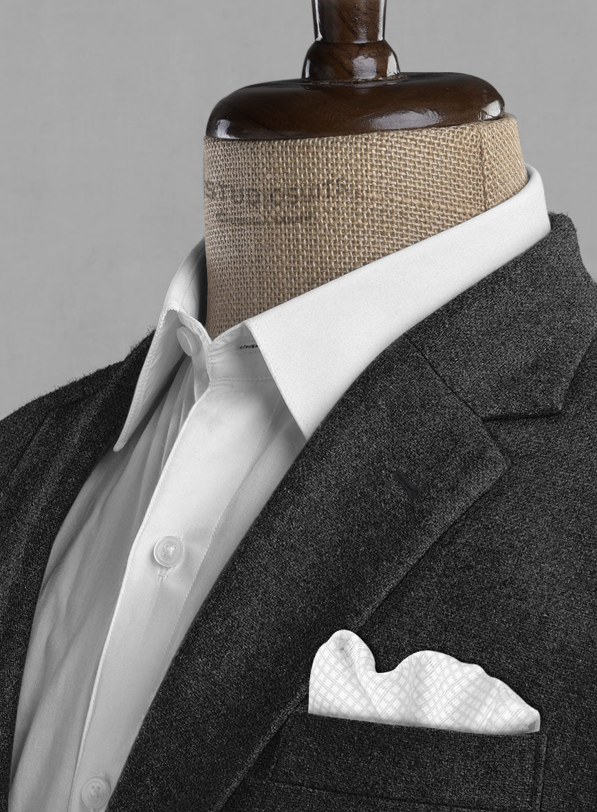 Vintage Rope Weave Charcoal Tweed Suit - StudioSuits