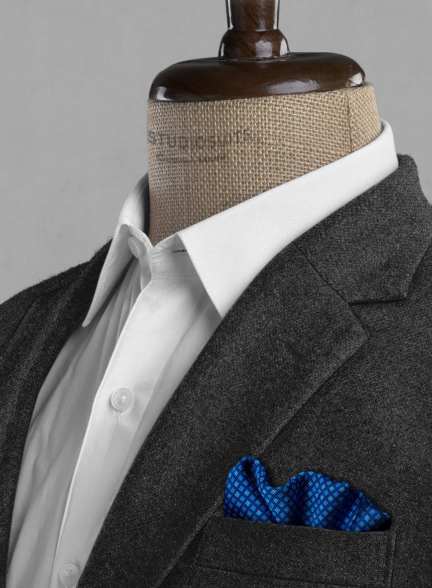 Vintage Rope Weave Charcoal Tweed Jacket - StudioSuits