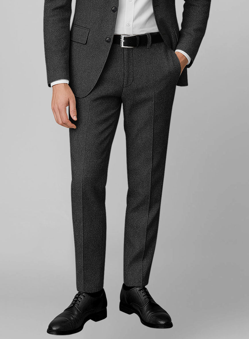 Vintage Rope Weave Charcoal Tweed Suit - StudioSuits