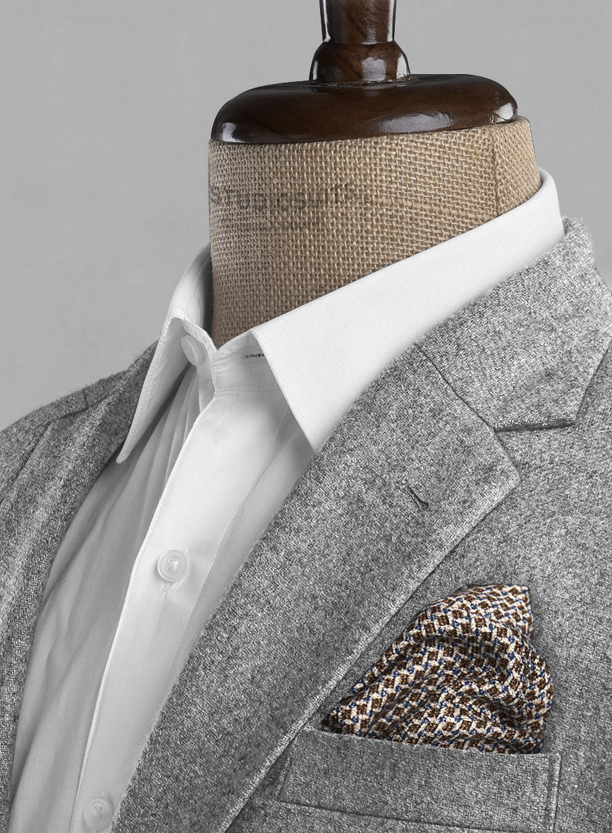 Vintage Plain Gray Tweed Jacket - StudioSuits