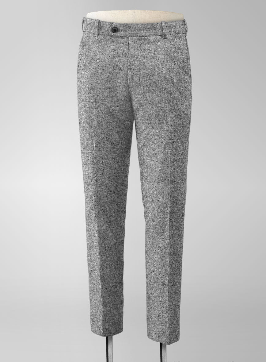 Vintage Plain Gray Tweed Pants - StudioSuits