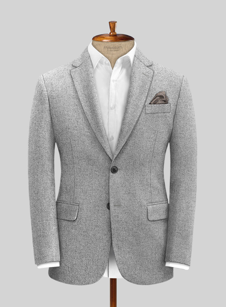 Vintage Plain Gray Tweed Suit - StudioSuits