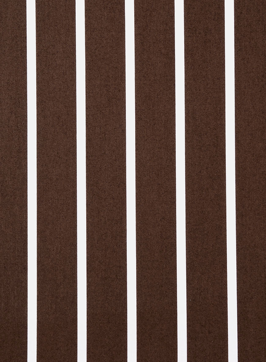 Walnut Streak Cotton Shirt - StudioSuits