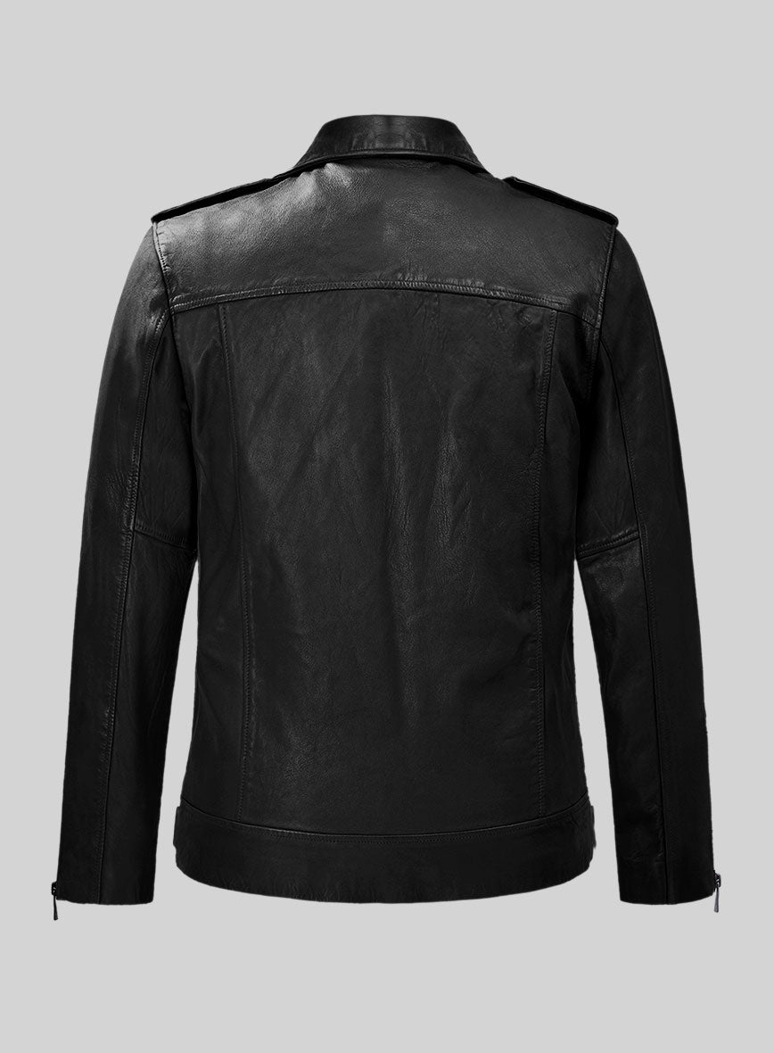 Wanderer Black Riding Leather Jacket - StudioSuits