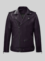 Wanderer Purple Riding Leather Jacket - StudioSuits