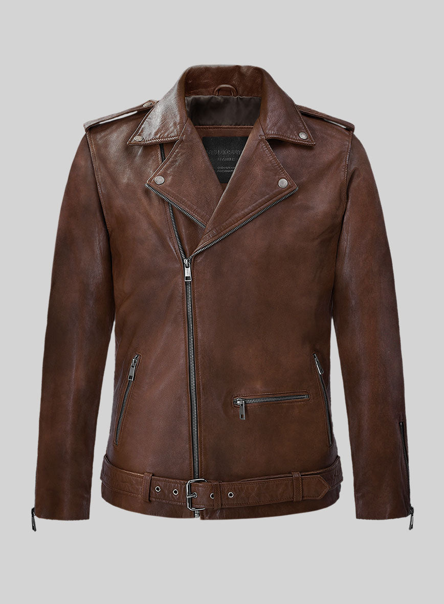 Wanderer Spanish Brown Riding Leather Jacket - StudioSuits