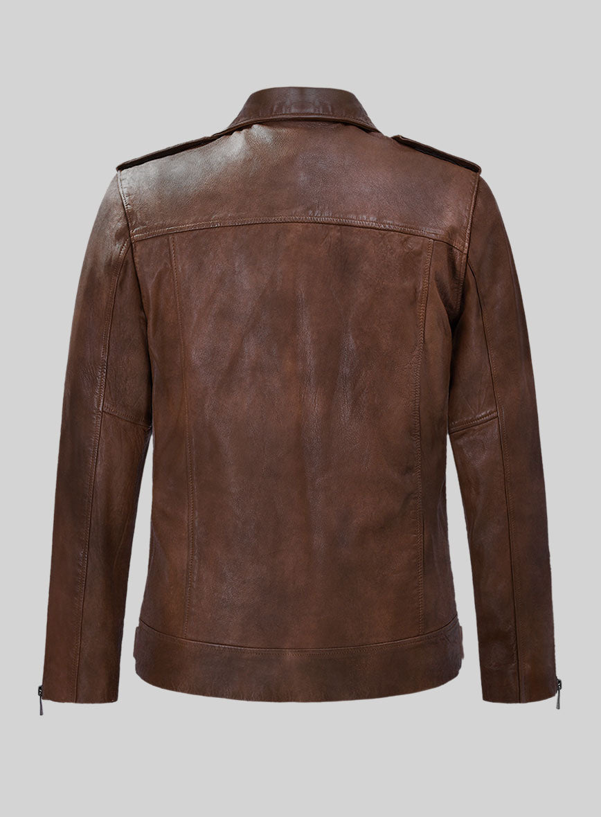 Wanderer Spanish Brown Riding Leather Jacket - StudioSuits