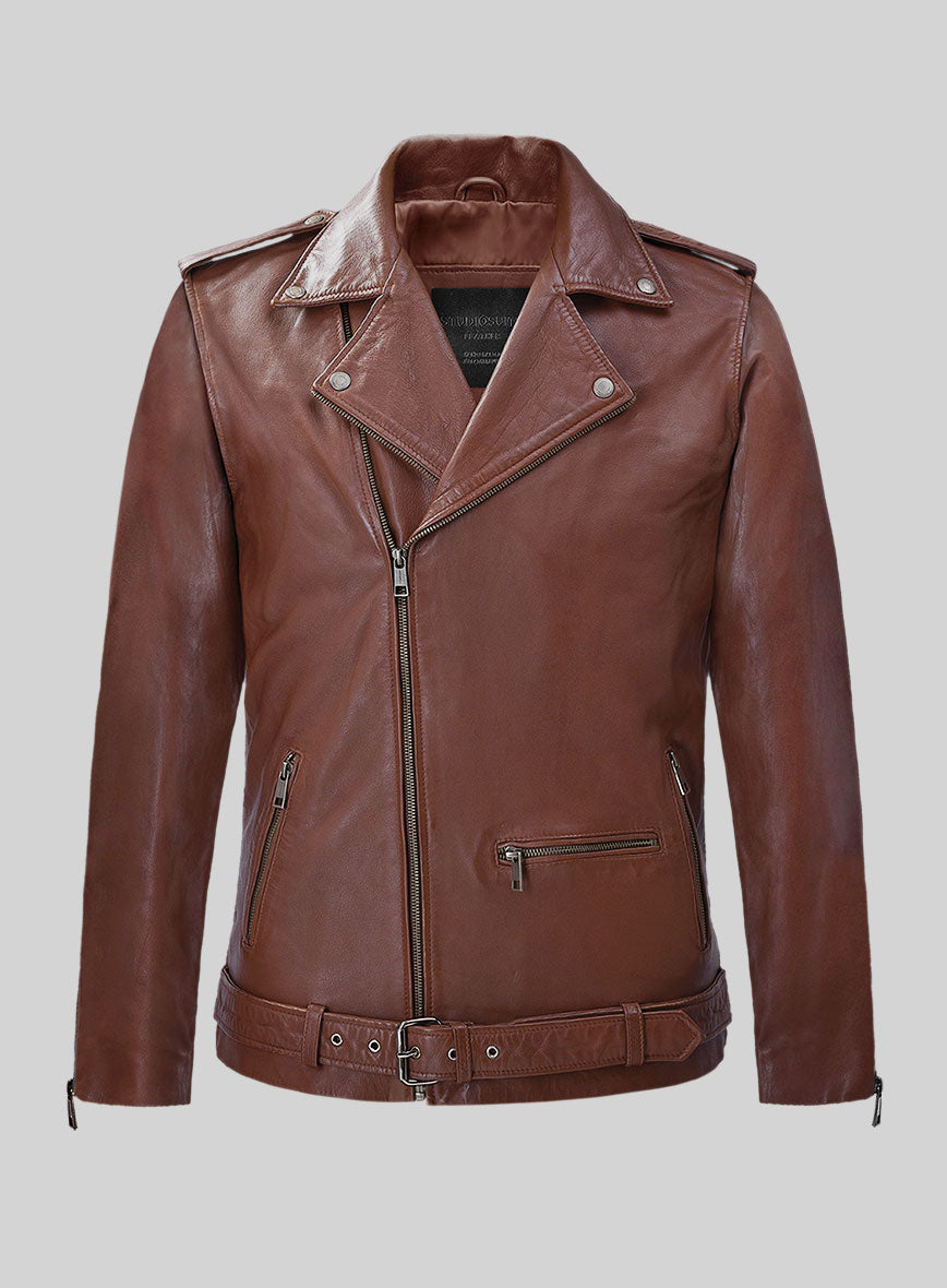 Wanderer Tan Riding Leather Jacket - StudioSuits