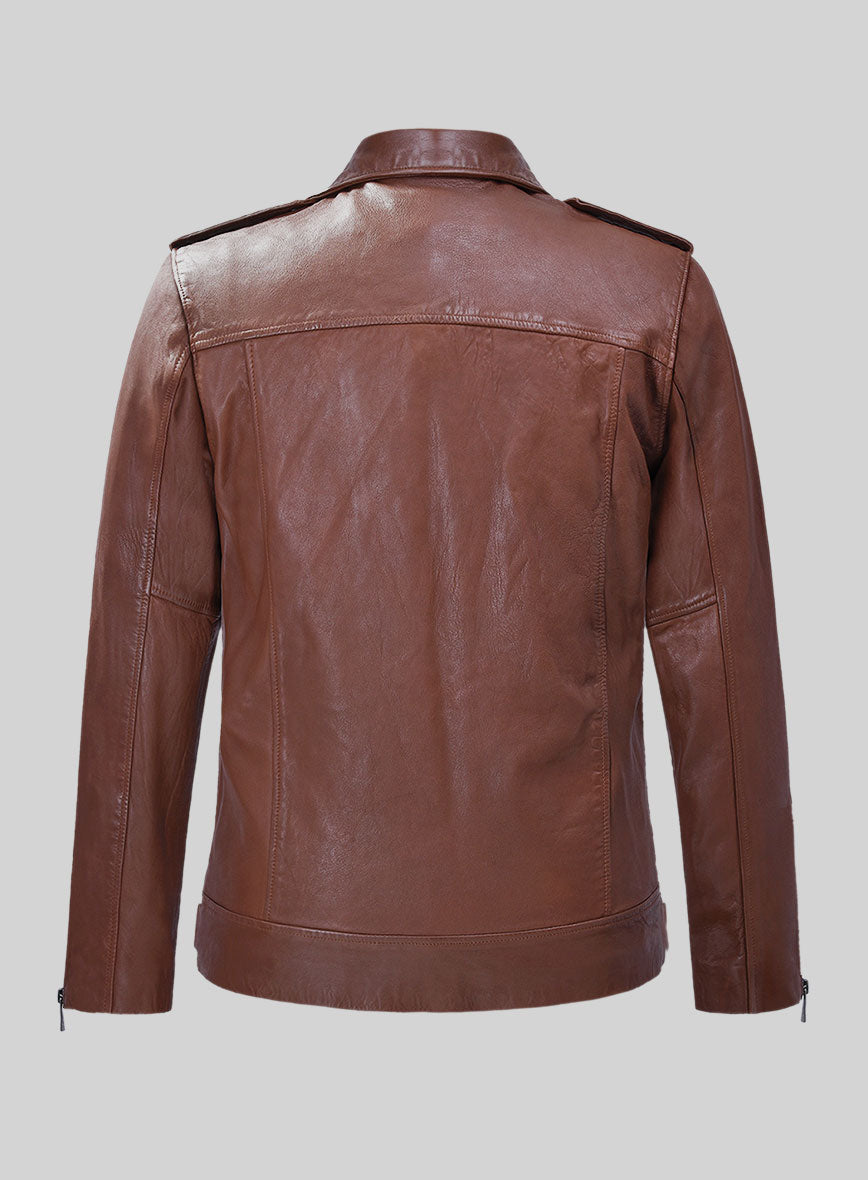 Wanderer Tan Riding Leather Jacket - StudioSuits