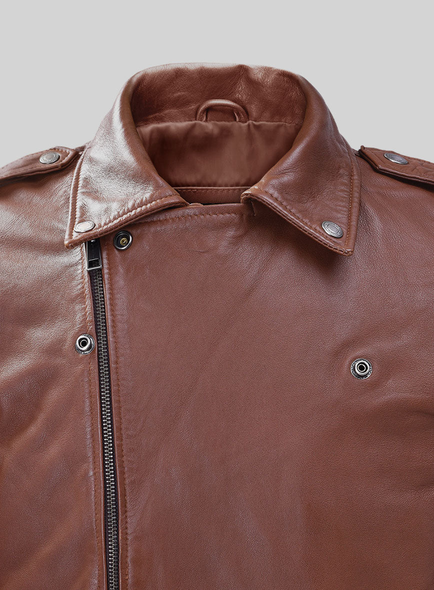 Wanderer Tan Riding Leather Jacket - StudioSuits