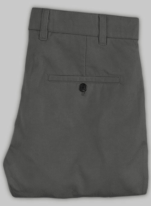 Washed Stretch Summer Gray Chino Pants - StudioSuits