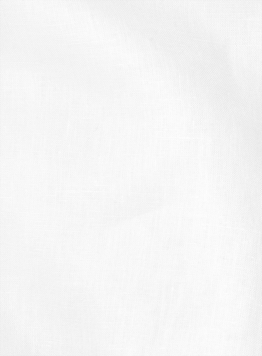 Washed White Linen Shirt - StudioSuits