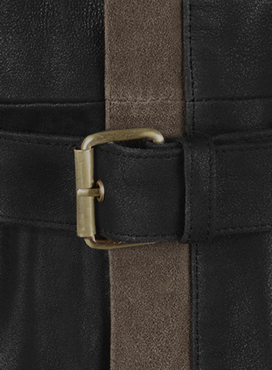 Watch Dog Leather Trench Coat - StudioSuits