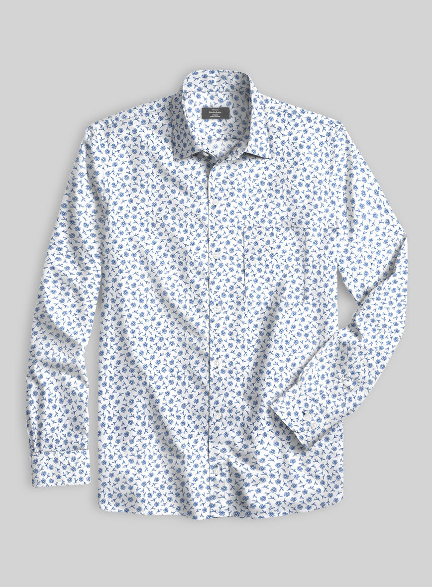 Whimsy Bloom Cotton Lycra Shirt - StudioSuits