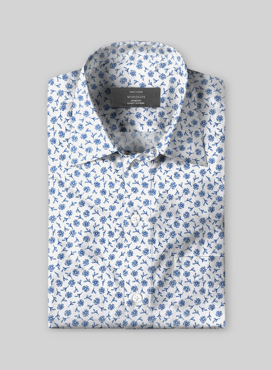 Whimsy Bloom Cotton Lycra Shirt - StudioSuits