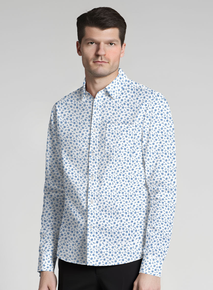 Whimsy Bloom Cotton Lycra Shirt - StudioSuits