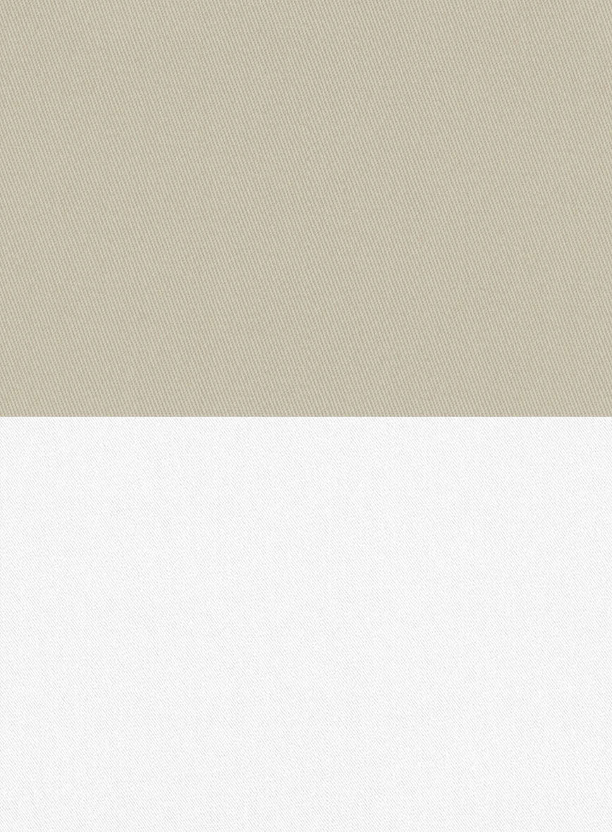 White Army Khaki Cotton Double Breasted Suit - StudioSuits