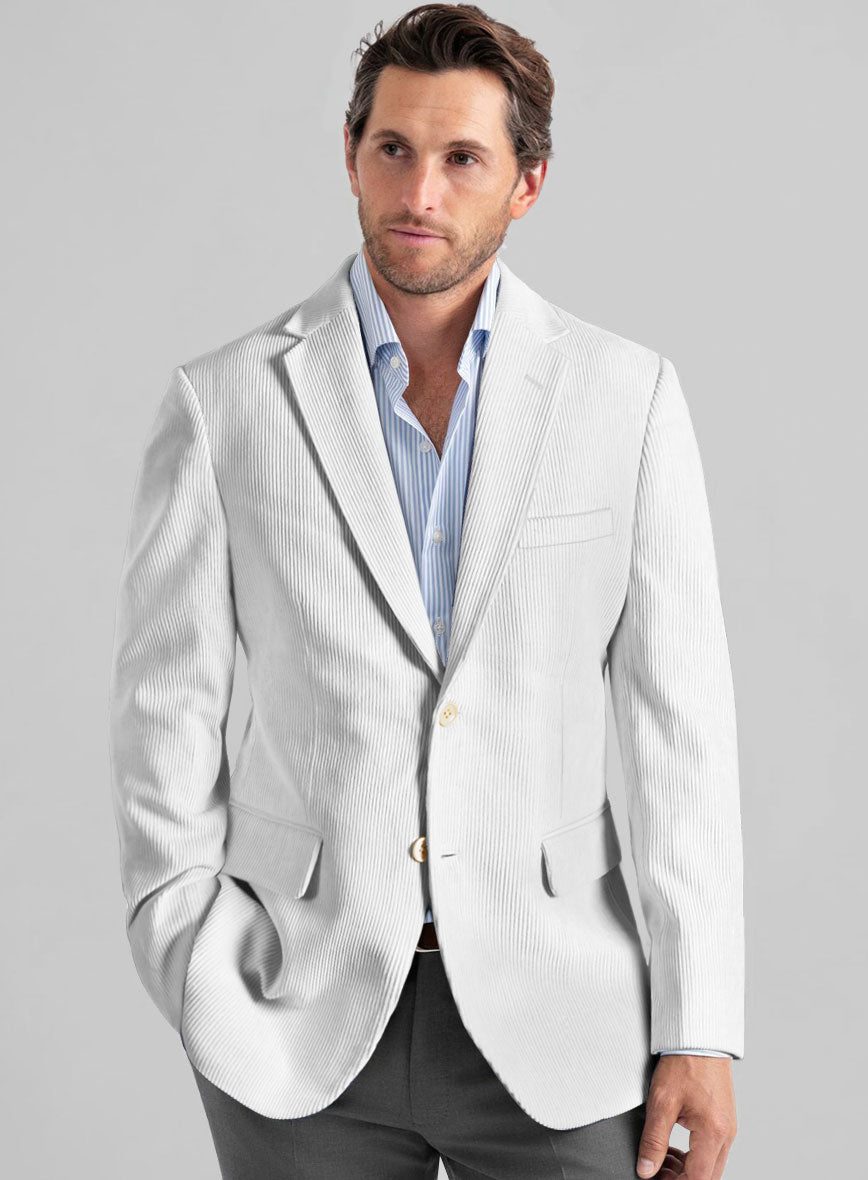 White Corduroy Jacket - StudioSuits