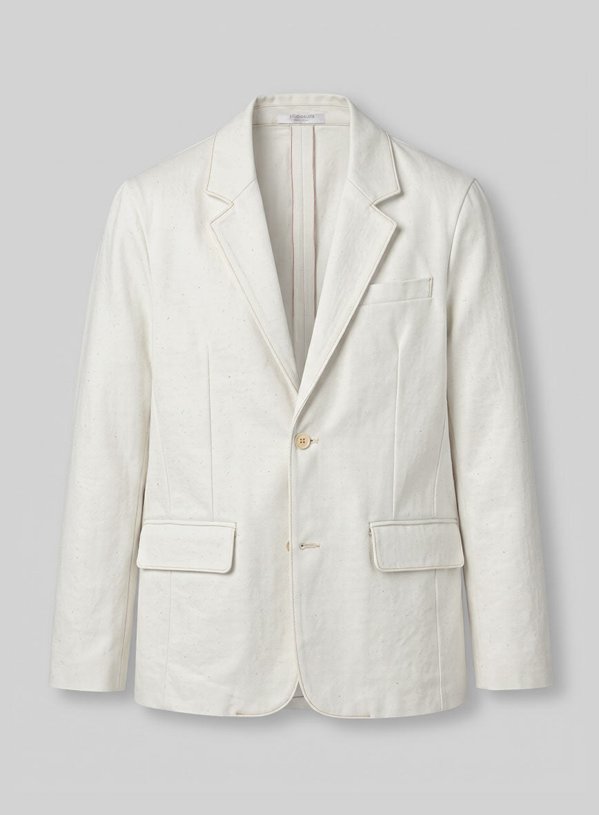 White Selvedge Denim Jacket - StudioSuits