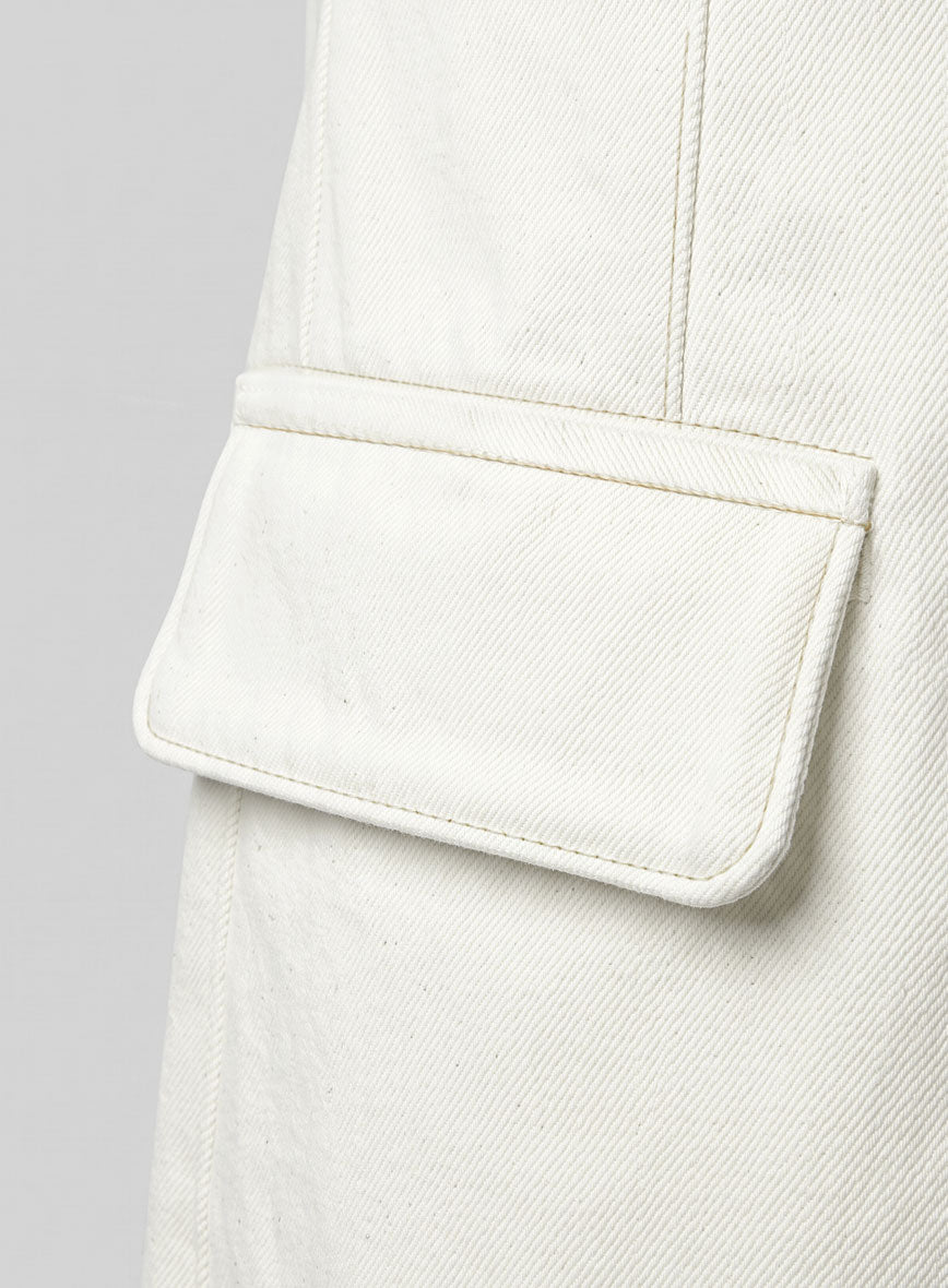 White Selvedge Denim Jacket - StudioSuits