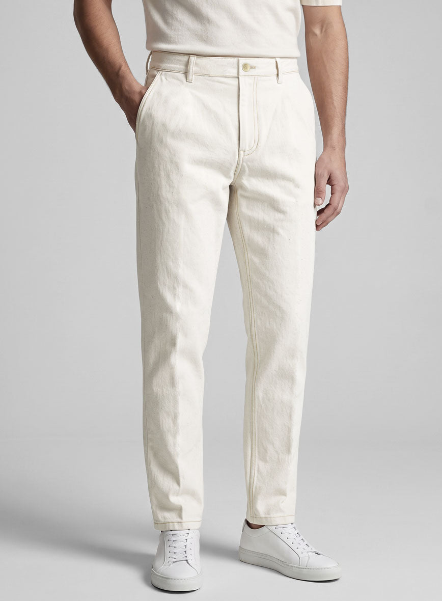 White Selvedge Denim Pant - StudioSuits