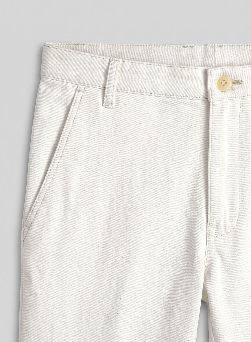 White Selvedge Denim Pant - StudioSuits