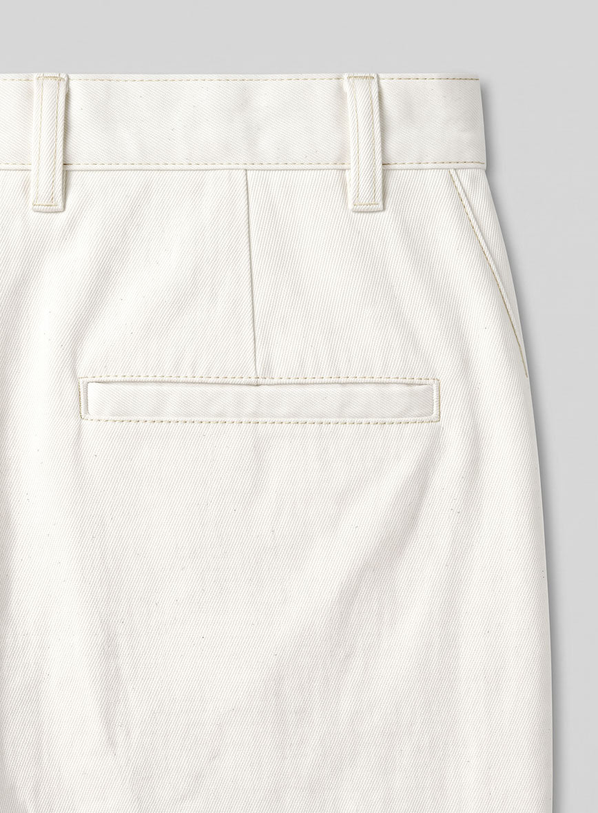 White Selvedge Denim Pant - StudioSuits