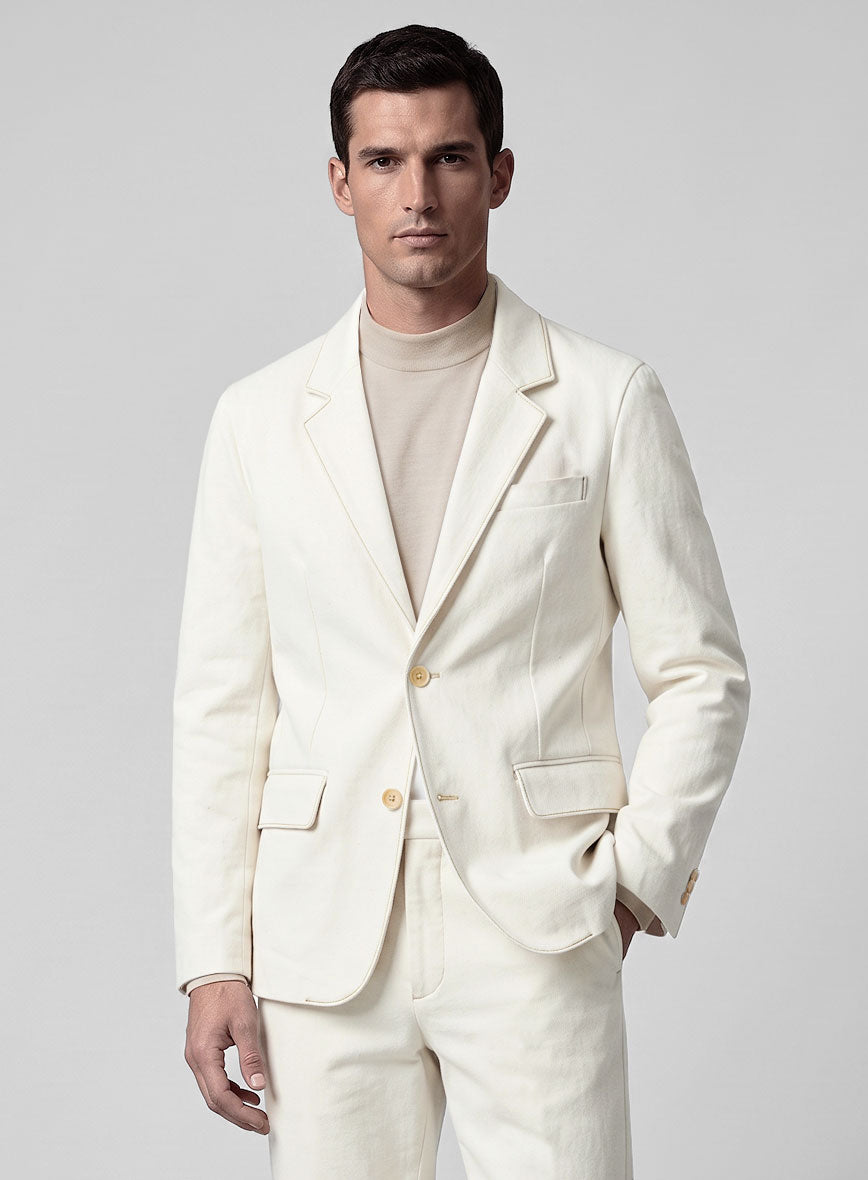 White Selvedge Denim Suit - StudioSuits