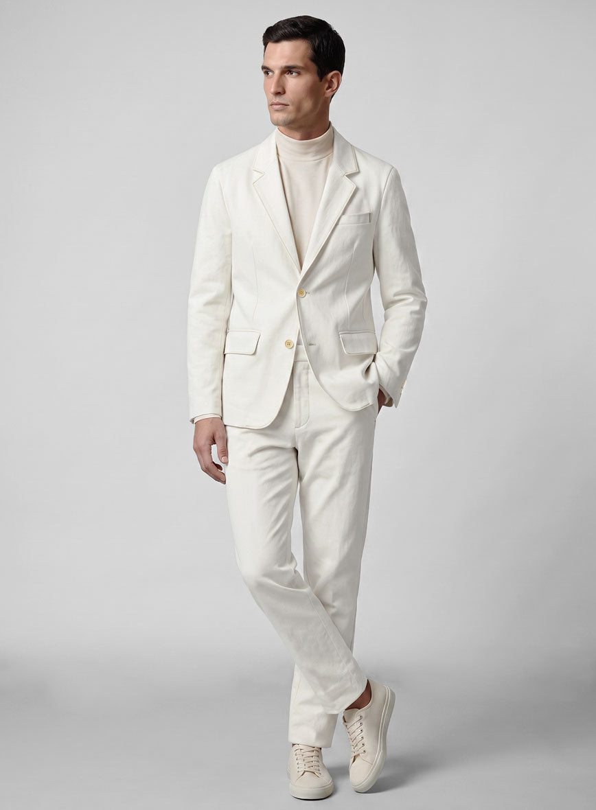 White Selvedge Denim Suit - StudioSuits