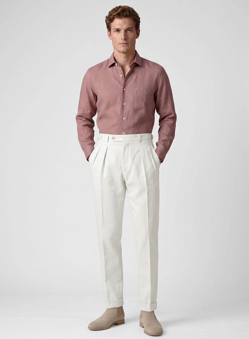 White Selvedge Denim Gurkha Pants - StudioSuits