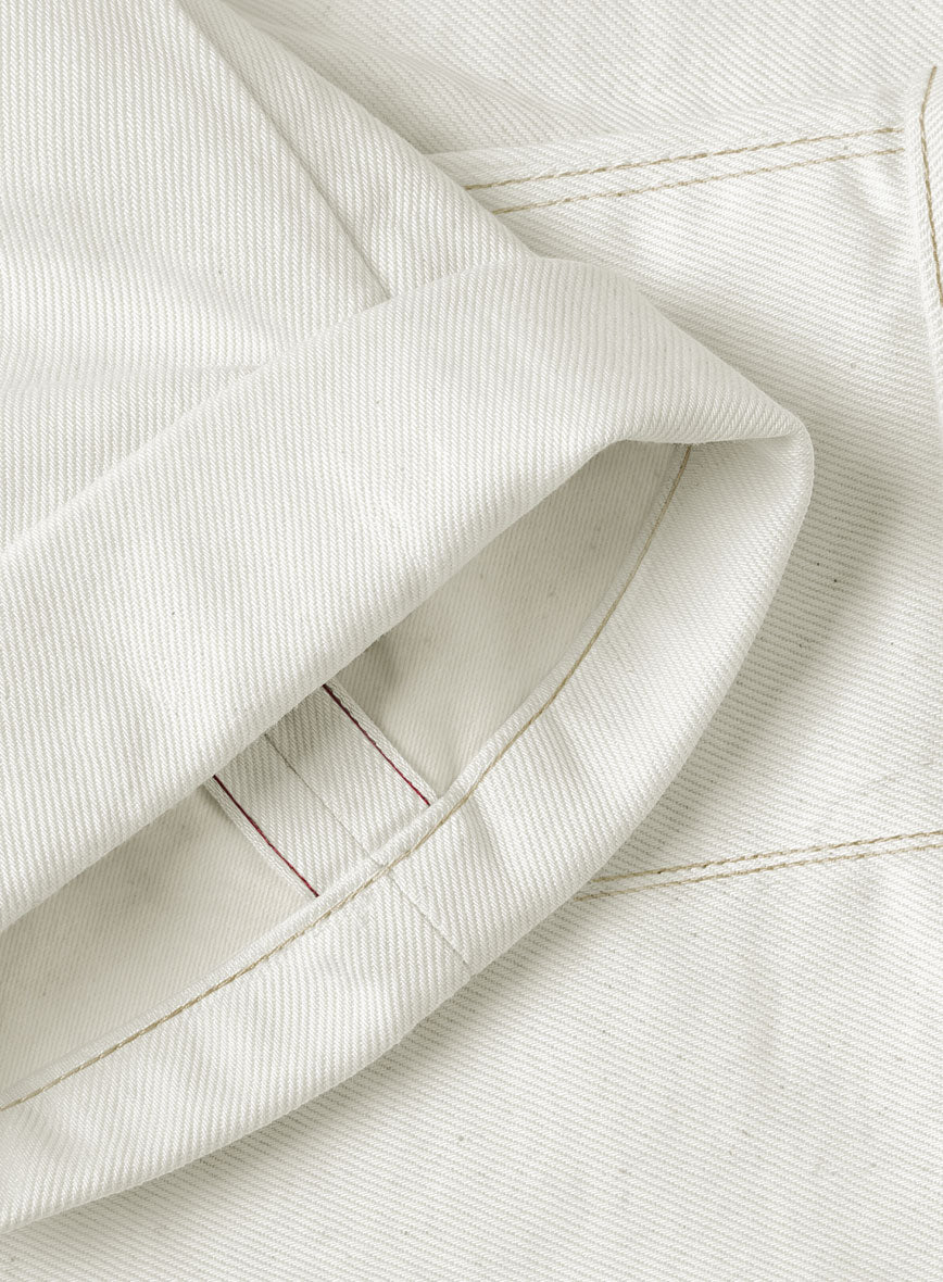 White Selvedge Denim Gurkha Pants - StudioSuits