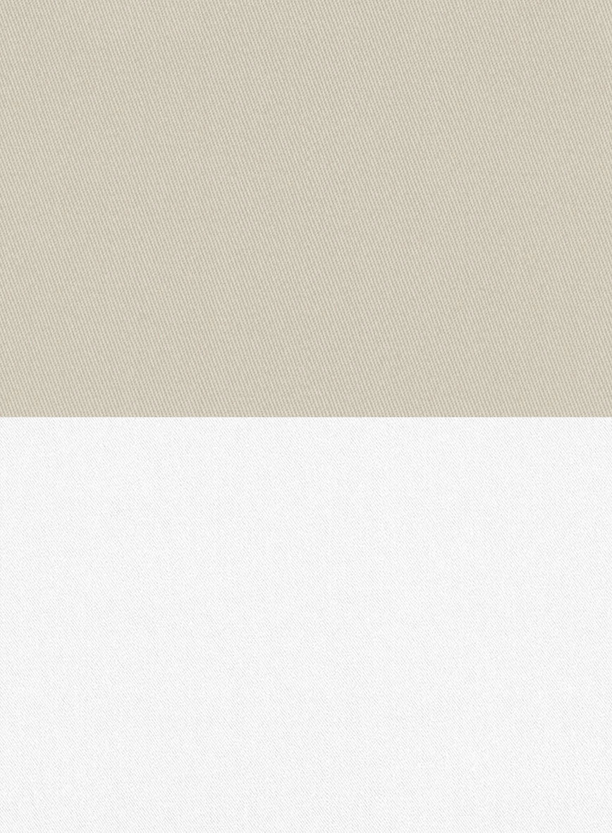 White Army Khaki Cotton Double Breasted Suit - StudioSuits