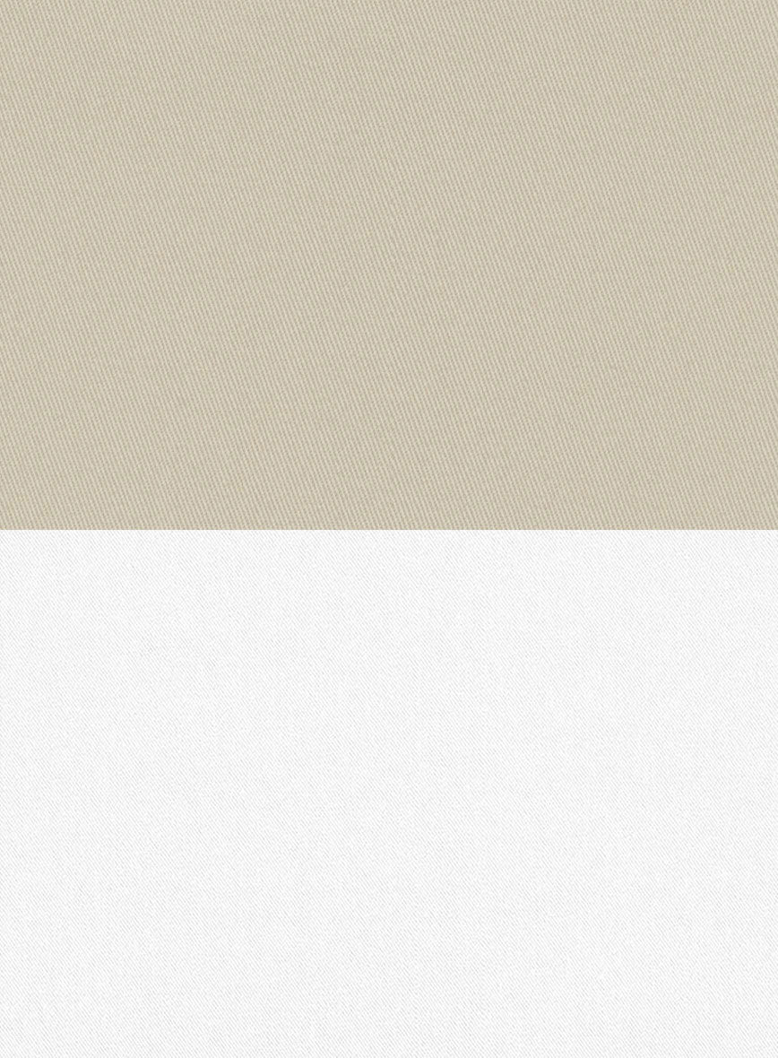 White Army Khaki Cotton Double Breasted Suit - StudioSuits