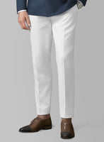 White Blue Cotton Suit - StudioSuits