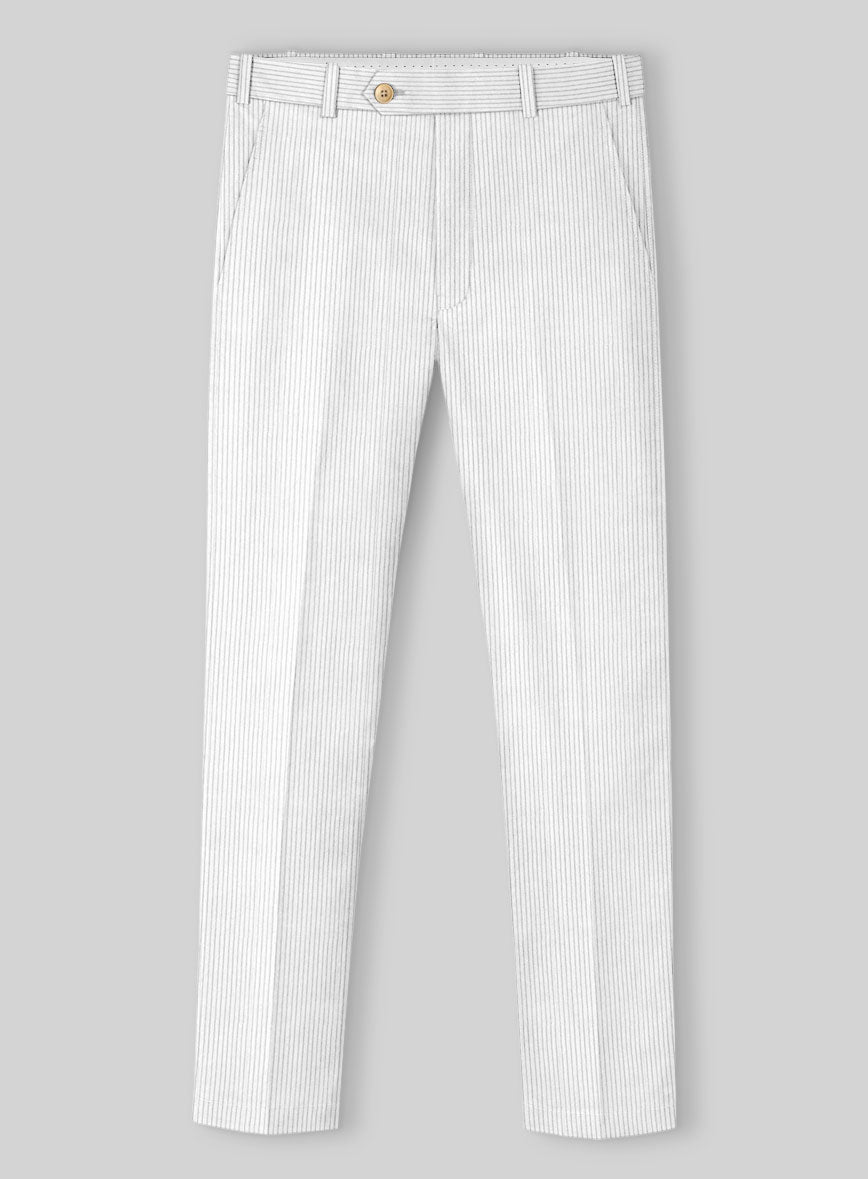 White Corduroy Pants - StudioSuits