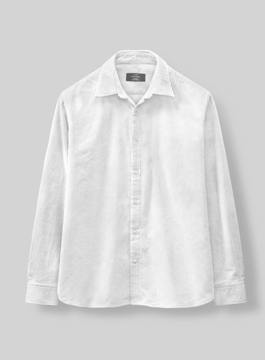 White Corduroy Shirt - StudioSuits