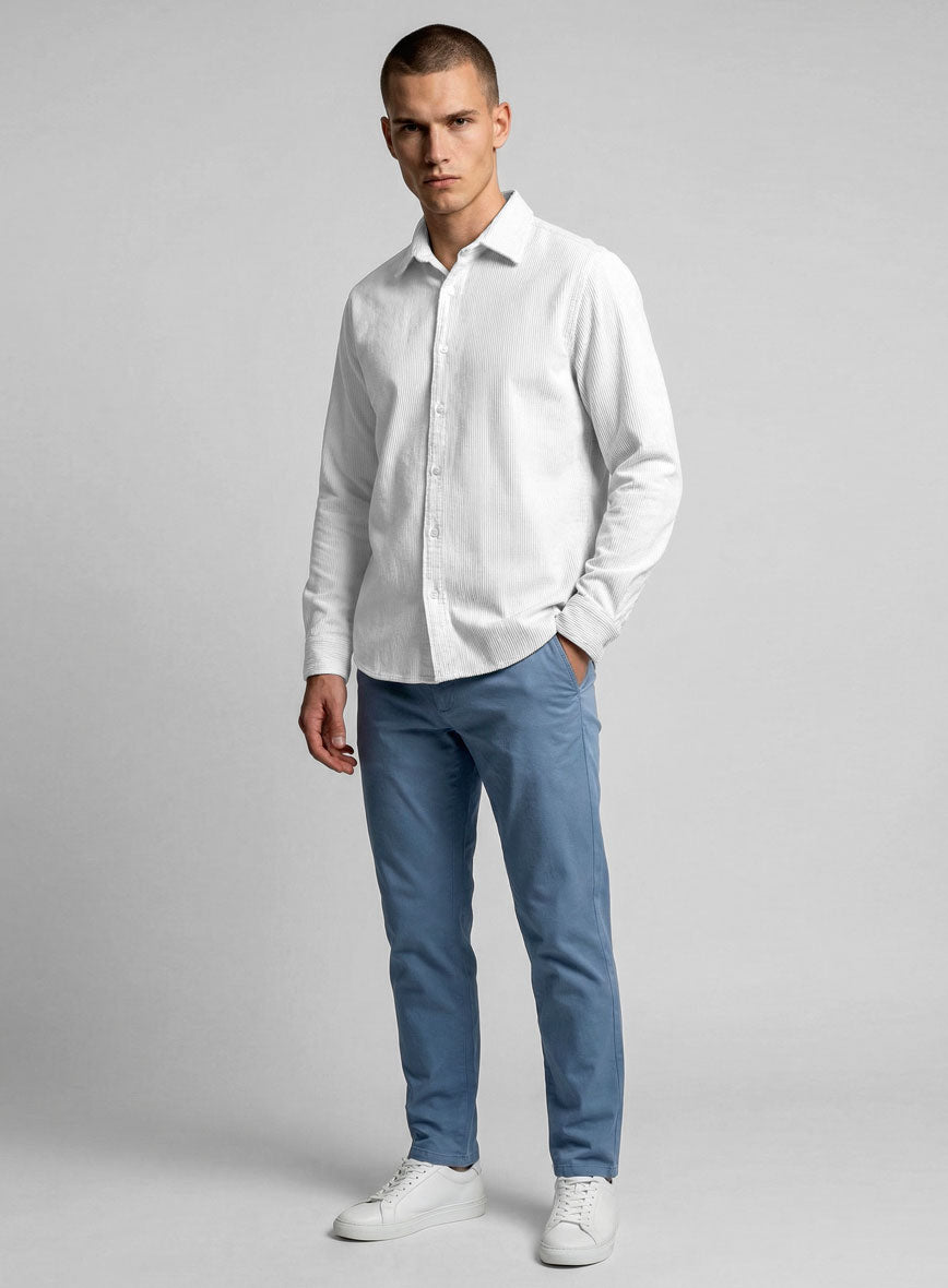 White Corduroy Shirt - StudioSuits