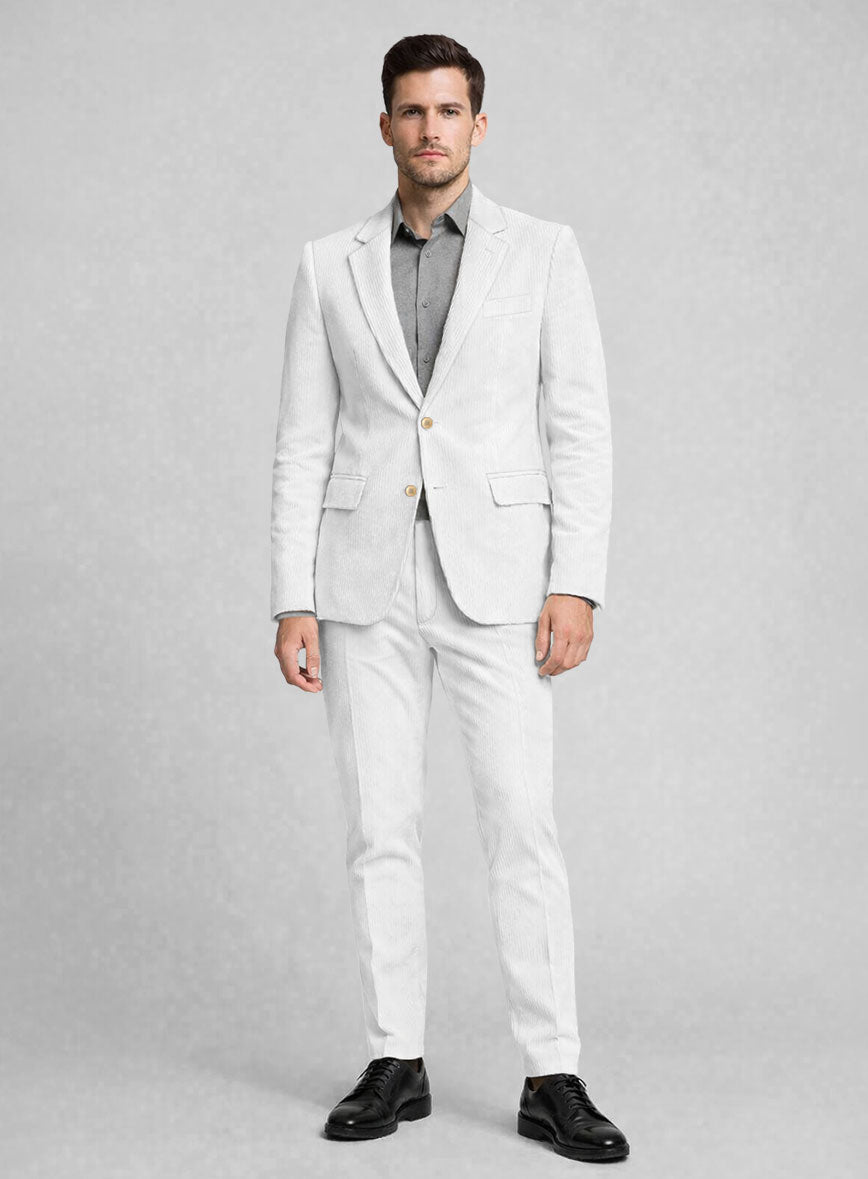White Corduroy Suit - StudioSuits