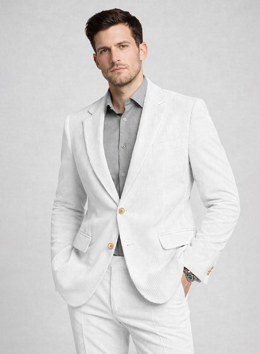 White Corduroy Suit - StudioSuits