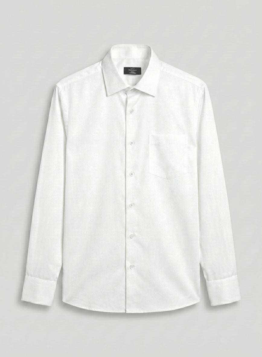 White Cotton Shirt - StudioSuits