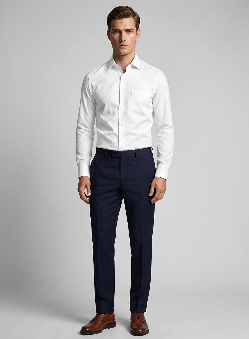 White Cotton Shirt - StudioSuits