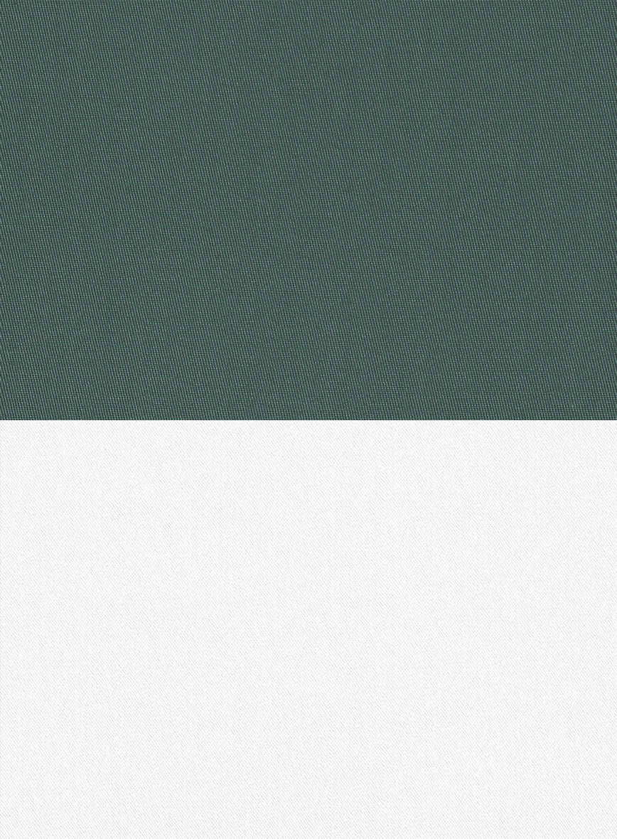 White Gallo Green Cotton Double Breasted Suit