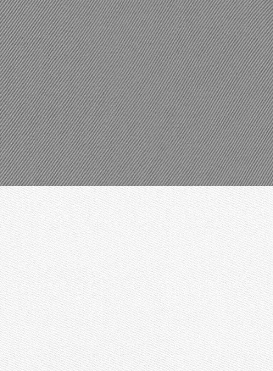 Gray Stretch Chino Double Breasted Jacket - StudioSuits