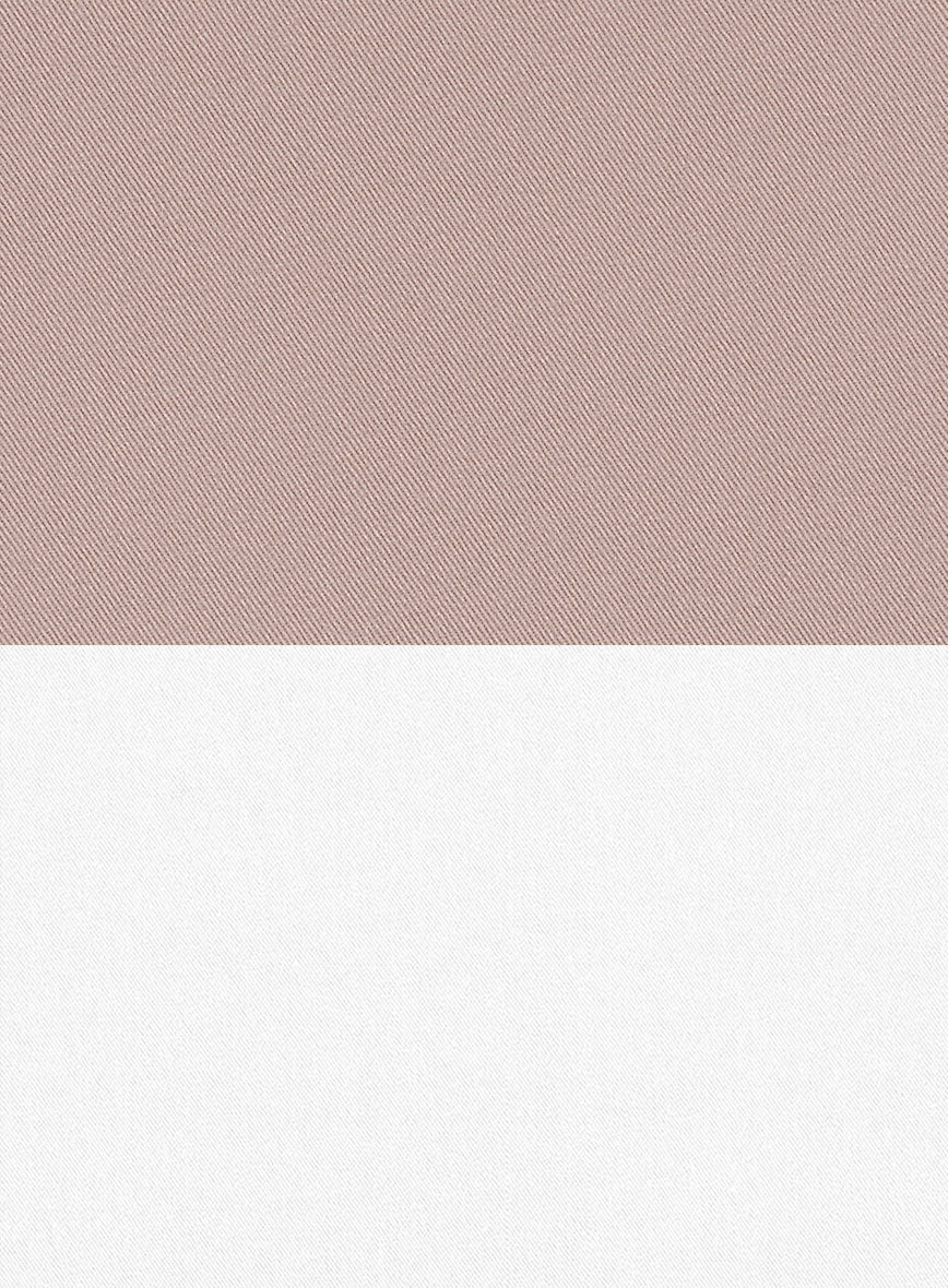 White Light Mauve Cotton Double Breasted Jacket