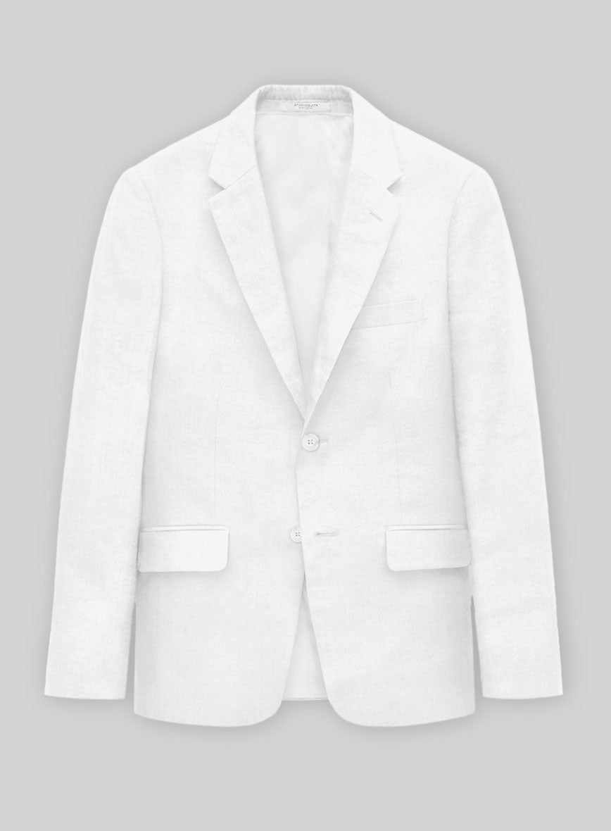White Linen Jacket - StudioSuits